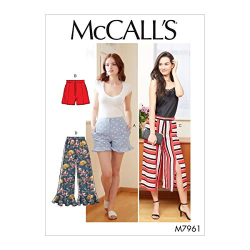 McCalls Patterns McCalls Womens Loose Fitting Shorts and Pants Sizes 14-22 Sewing Pattern White