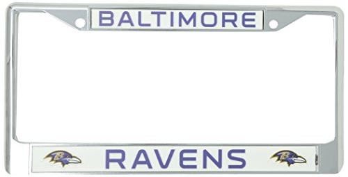NFL Rico Industries Standard Chrome License Plate Frame Baltimore Ravens NFL Rico Industries Standard Chrome License Plate Frame Baltimore Ravens