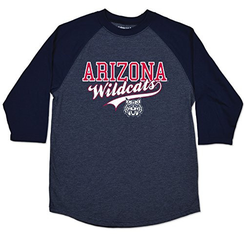 College Kids NCAA Arizona Wildcats Youth Home Run Raglan Tee Size 14-16Large Navy College Kids NCAA Arizona Wildcats Youth Home Run Raglan Tee Size 14-16Large Navy