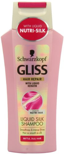 Schwarzkopf Gliss Hair Repair With Liquid Keratin Liquid Silk Shampoo For Brittle Dull Hair 250ml