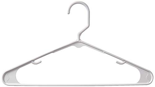 HOME PROD STORAGE 6808WH10_14 10 Plastic Hangers White Pack of 10