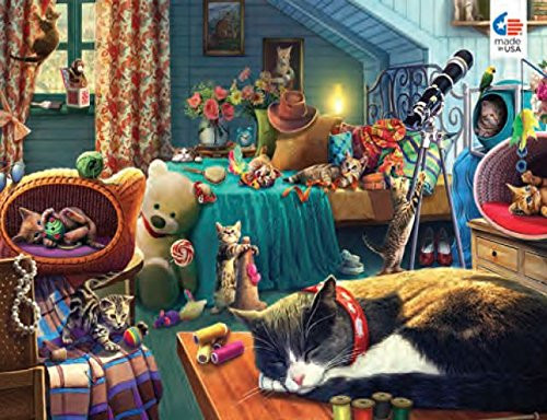 Ceaco Paws Gone Wild - Kitten Play Puzzle -550 Pieces