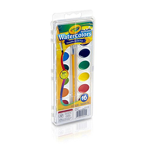 Crayola Bulk Buy Washable Watercolors 16 ColorsPkg 53-0555 3-Pack