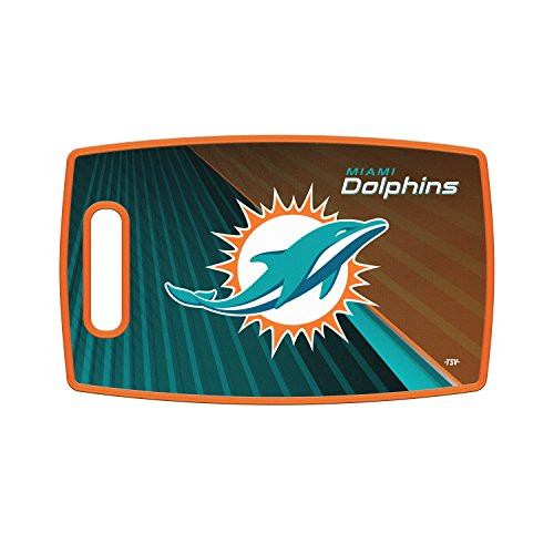 Sports Vault NFL Miami Dolphins Large Cutting Board 14_5 x 9