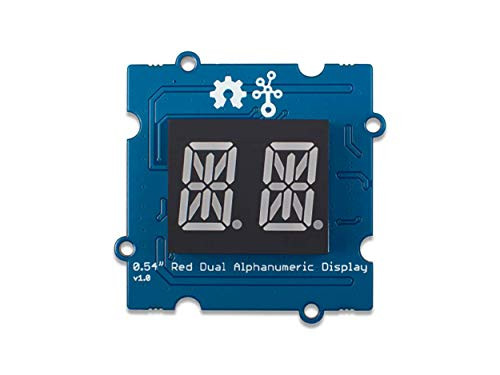 seeed studio Grove - 0_54 Red Dual Alphanumeric Display Each Digit Consists 14-Segment Digital Tube Display All Characters for Arduino Raspberry pi Beaglebone and Other Single Board Computer