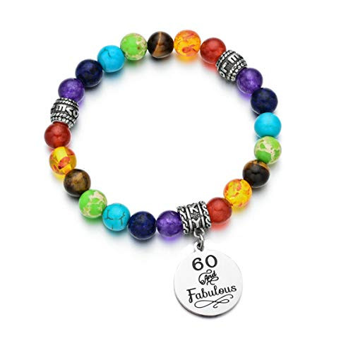 Birthday Bracelet 7 Chakra Beads Stretch Healing Bracelet 10th 12th 16th 18th 21th 30th 40th 50th 60th 60th birthday gift