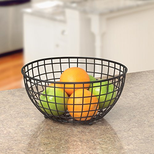 Spectrum Diversified Grid Fruit Bowl Black