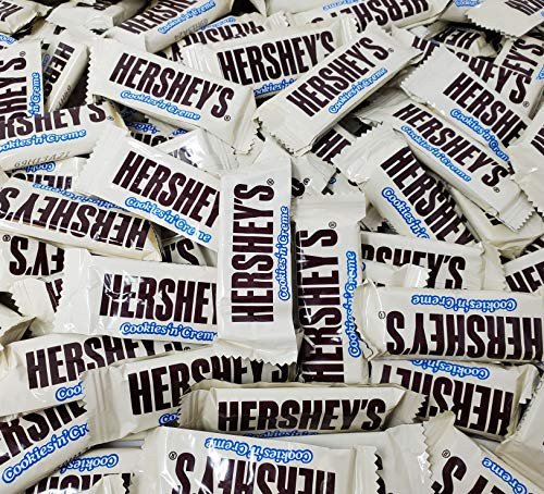 CrazyOutlet Valentines Hersheys Cookie n Creme Snack Size Candy Bulk Candy Pack 2 Lbs
