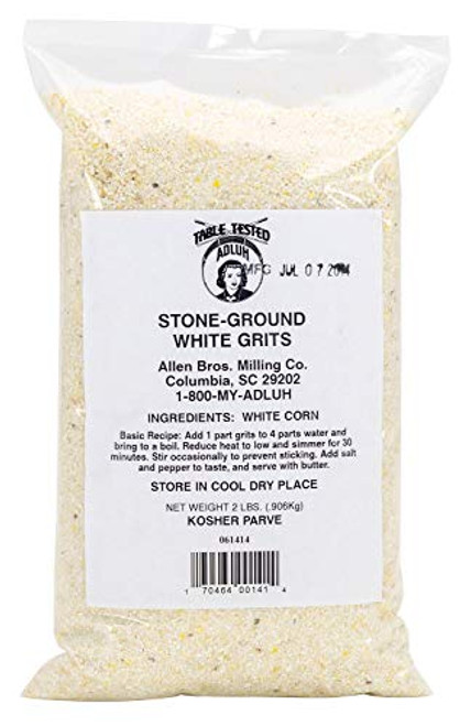 Adluh Stone Ground White Grits 2 Pound Bag Adluh Stone Ground White Grits 2 Pound Bag