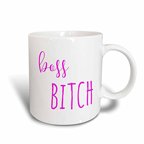 3dRose mug_235566_1 Boss Bitch Pink, 11 oz