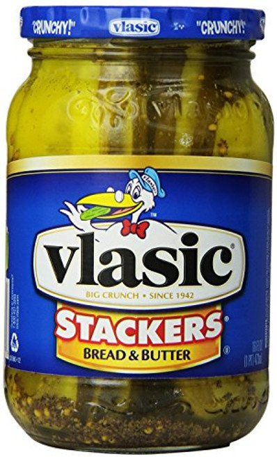Vlasic Stackers Bread and Butter Pickles 16 FL OZ Vlasic Stackers Bread and Butter Pickles 16 FL OZ