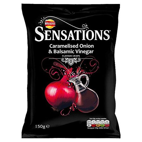 Sensations Caramelised Onion  and  Balsamic Vinegar Crisps - 150g