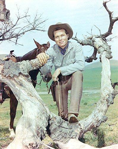 Posterazzi Laramie Cast Posed on Tree Branch Cowboy Outfit Photo Print 8 x 10
