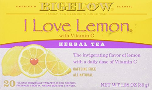 Bigelow Tea Bags I Love Lemon 20 Count pack of 3