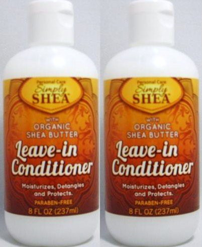 Simply Shea Leave-in Conditioner with Organic Shea Butter Paraben-free 8 Oz 2 Pack