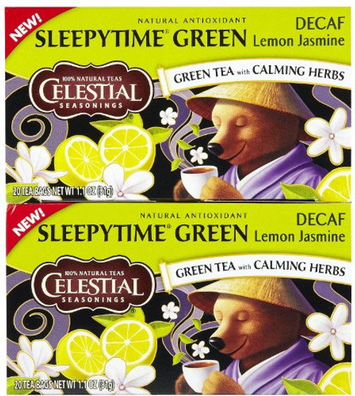 Celestial Seasonings Sleepytime Decaf Lemon Jas Green Tea Bags 20 ct 3 pk Celestial Seasonings Sleepytime Decaf Lemon Jas Green Tea Bags 20 ct 3 pk