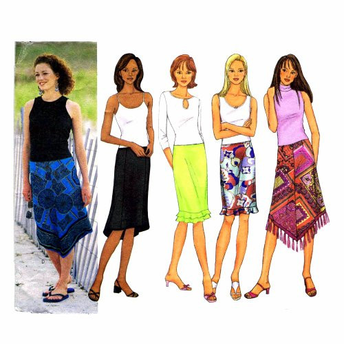 Misses Skirt with Length and Hem Variations Butterick 6944 Sewing Pattern Size 12 - 14 - 16