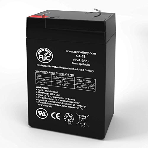 Portalac PE6V4_5 6V 4_5Ah UPS Battery - This is an AJC Brand Replacement