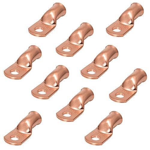 Super Cloud 10pcs Purple Copper Terminal Lugs 10 AWG Battery Cable Ends Tubular Bare Copper Eyelets Ring Terminal Connectors10 AWG - 516 Ring Super Cloud 10pcs Purple Copper Terminal Lugs 10 AWG Battery Cable Ends Tubular Bare Copper Eyelets Ring Terminal Connectors10 AWG - 516 Ring