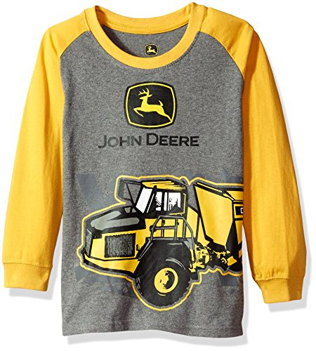 John Deere Boys Little Long Sleeve Raglan Tee Yellow 7