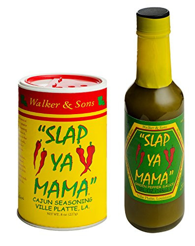 Slap Ya Mama Louisiana Style Variety Pack Cajun Original Blend Spice Mix 8 Ounce Can and Jalapeno Hot Sauce 5 Ounce Bottle