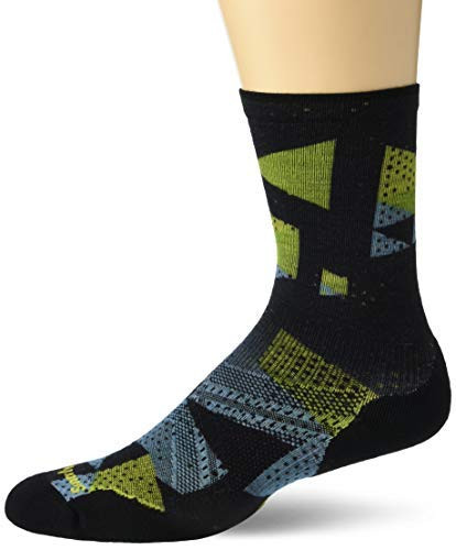 Smartwool PhD Run Light Elite Print Crew Black XL Mens Shoe 12-14_5