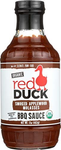 Red Duck Smoked Applewood Molasses Organic Barbeque Sauce  Simply Delicious and Honest Gluten - Free and All Natural BBQ Sauce  Smoked Applewood Molasses  17 fl_ oz_