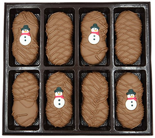 Philadelphia Candies Milk Chocolate Covered Nutter Butter Cookies Winter Holiday Snowman Net Wt 8 oz