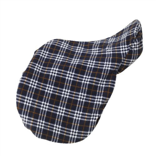 CENTAUR ER Fleece Saddle Cover - SizeOne Size ColorBlue Corn Plaid
