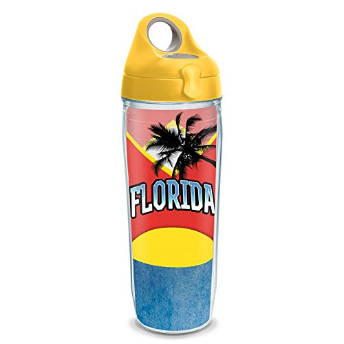 Tervis 1230652 Florida State Flag Colossal Tumbler with Wrap and Yellow Lid 24oz Water Bottle, Clear Tervis 1230652 Florida State Flag Colossal Tumbler with Wrap and Yellow Lid 24oz Water Bottle, Clear