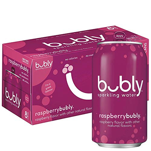 Bubly Sparkling Water Raspberry 12 Fl Oz pack of 8