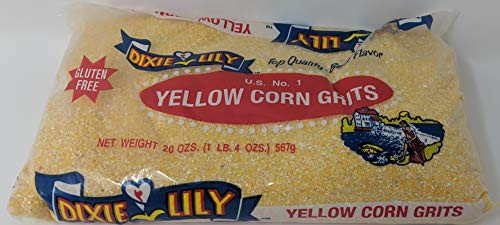 Dixie Yellow Grits with Recipes - Pack of 2 - Dixie Yellow Corn Grits Dixie Grits - 2 x 20 oz packs