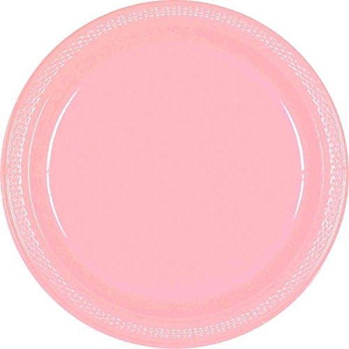 Party Ready Disposable Round Dinner Plates Tableware, 20 Pieces, Made from Plastic, Plates, 10 1/4" by Amscan
