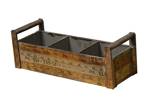 Your Hearts Delight Measure Up Three Sectioned Box with Handles, 13-3/4 by 4-3/4 by 4-3/4-Inch