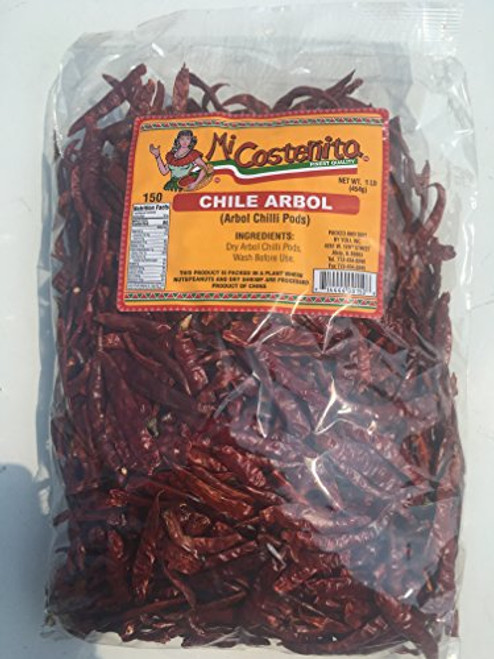 Whole Chile De Arbol 16 Ounce - Mexican Whole Dried Arbol Chili Peppers Whole Chile De Arbol 16 Ounce - Mexican Whole Dried Arbol Chili Peppers