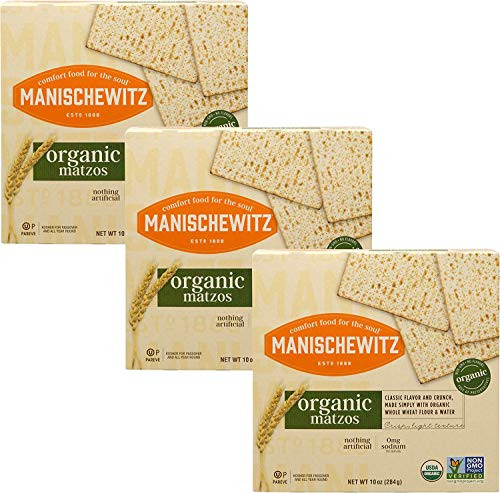 Manischewitz Organic Matzos Kosher For Passover 10oz_ Pack of 3_
