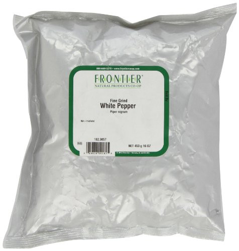 Frontier Pepper White Fine Grind 40 Mesh 16 Ounce Bag