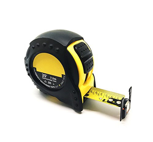 Perfect Measuring Tape Co_ Series 100 Professional Wide-Read Magnetic Hook Steel Retractable Tape Measure - 1 x 25ft  7_5m Tape Measure - Imperial Ft In  and  Metric tape measure
