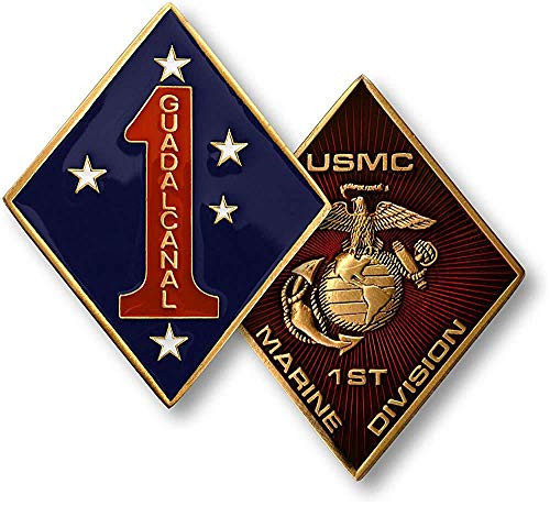 USMC U_S_ Marine Corps 1st Marine Division Challenge Coin USMC U_S_ Marine Corps 1st Marine Division Challenge Coin