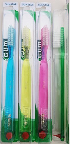 GUM 411 Classic Toothbrush Full - Soft - With Stimulator (6 Pack)