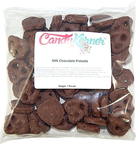 Guittards Chocolate  Milk Chocolate Covered Mini Pretzels  1 Pound  16 OZ  By Candy Korner