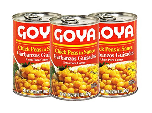 Goya Chick Peas in Sauce 15oz 3 Pack Ready to Eat