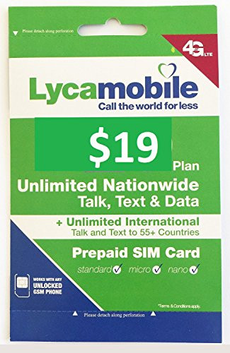 Lycamobile USA Prepaid Sim Cards Include 30 Days Service Plan 19