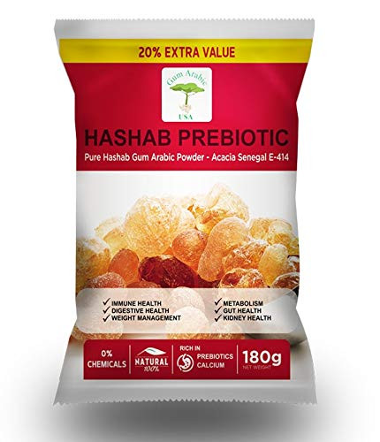 HASHAB PREBIOTIC - E414 Acacia Senegal - Pure Gum Arabic Powder - Acacia Fiber