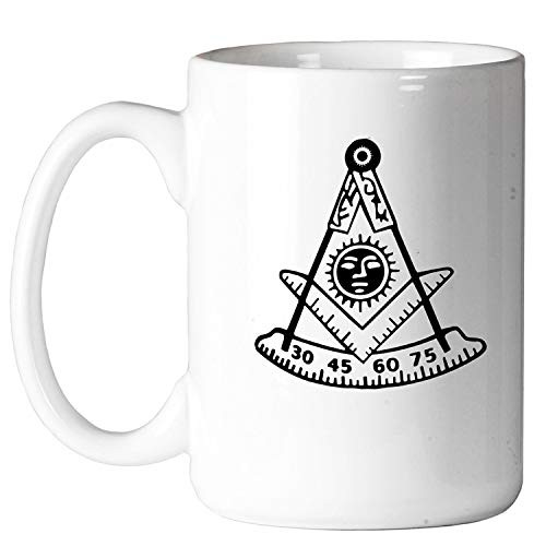 Past Master with Square  and  Protractor Masonic Coffee Mug - 11 oz_