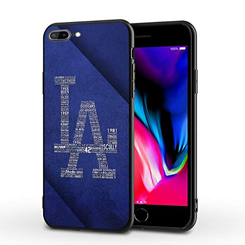 KSFNC iPhone 7 Plus Case 8 Plus Case 5_5Baseball Team Design Cover Cases for Apple iPhone 78 Plus Dodgers-la