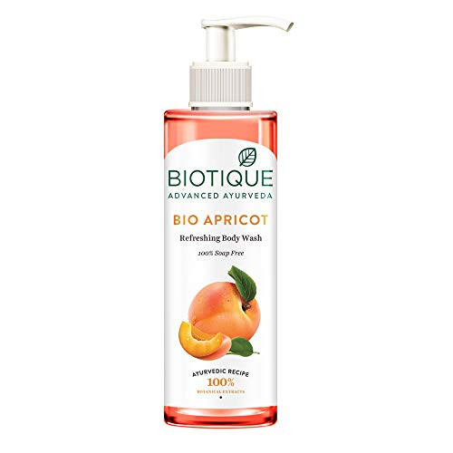 Biotique Bio Apricot Refreshing Body Wash 200ml I 100% Soap Free