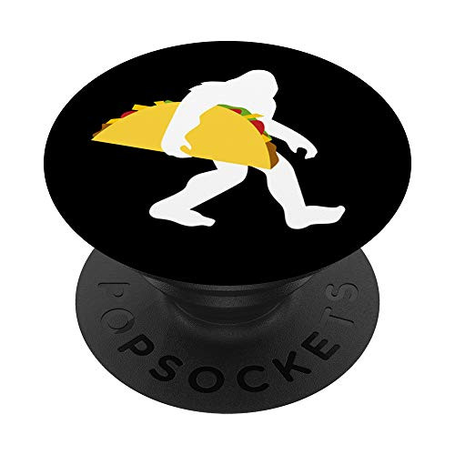 Bigfoot Carrying Taco PopSocket Black PopSockets Grip and Stand for Phones and Tablets