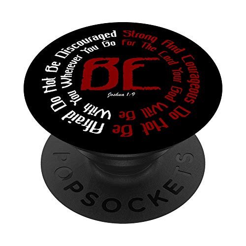 Christian Religious Faith Be Strong Joshua 19 Bible Verse PopSockets Grip and Stand for Phones and Tablets Christian Religious Faith Be Strong Joshua 19 Bible Verse PopSockets Grip and Stand for Phones and Tablets