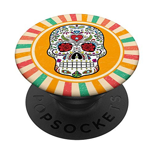 Sugar Skull Pop Socket - Day of the Dead Sugar Skull 9 PopSockets PopGrip Swappable Grip for Phones  and  Tablets